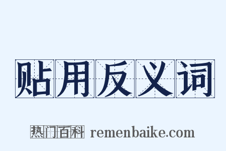 贴用反义词是什么意思的图片